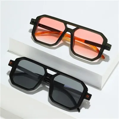 Vintage-Sonnenbrille mit doppeltem Brückenrahmen